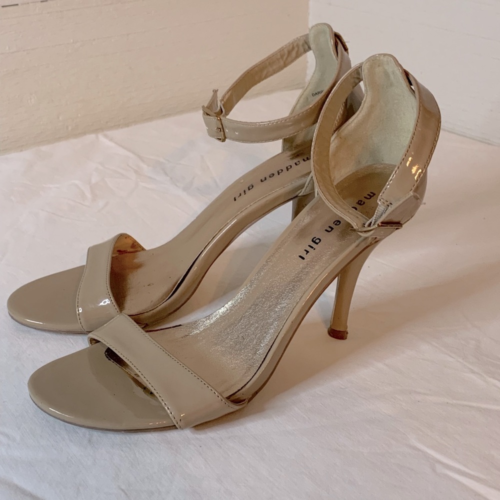 4” High Heeled She’s byMadden Girl.  Size 8-1/2.  Color Beige
